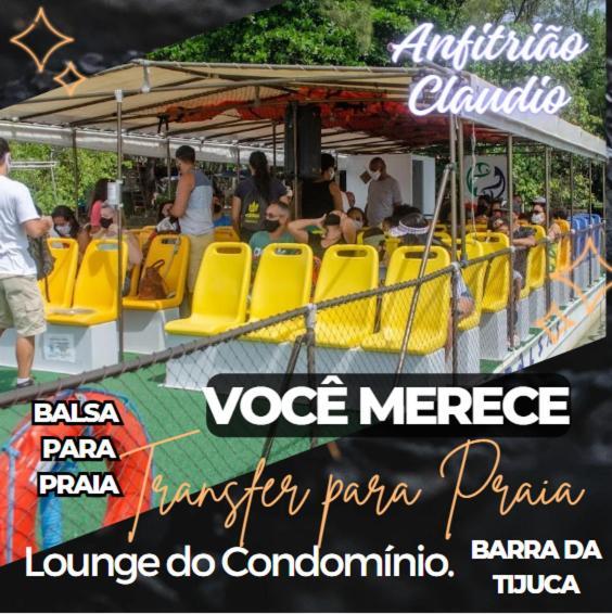 Barra Da Tijuca - 9 - Flat Premium Com Cozinha, Fogao Cooktop, Geladeira Grande, Smart Tv Grande, Lindo E Muitissimo Confortavel, Balsa Para A Praia Gratis E Estacionamento Gratuito Рио де Жанейро Екстериор снимка